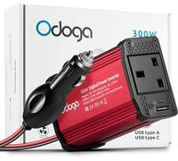 Car Power Inverter 300W 12V to 240V - Fast Car Charger, USB-C & USB-A