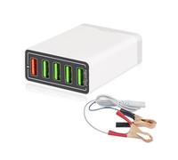 Car Power Inverter 5V USB Power Converter 5 Port USB Car Charging With Battery Clip For Phone Laptops Charging Station For Multiple Devices