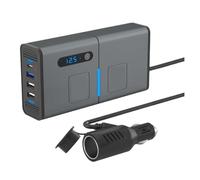 Car Power Inverter DC 12V To AC 200W Auto Converter Type-C QC3.0 USB Fast Charging Charger Adapter Safe Reliable Multi Purpose Use