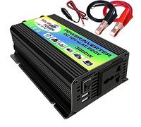 Car Power Inverter, Inverters USB Charge 3000W DC 12V To AC 220V Portable Car Power Inverter Charger Converter Adapter DC 12 To AC 220 Modified Sine Wave(Black 12V to 220V)