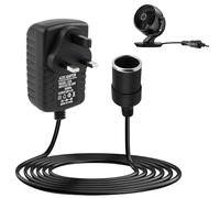 Car Power Inverters 240V to 12V Adapter DC Car Converter Plug AC Mains to 12V 2A DC 3 Pin Plug to Cigarette Lighter Adapter for Cars MP3 Fan Dash Cam, Max Power 24W