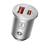 Car power supply Dual Recharge USB C 30W, Silver