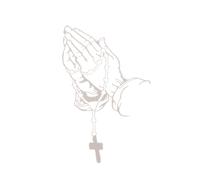 Car Praying Hands with Rosary Sticker, Crucifix Style Decals, Truck Window Bumper Decal, Decorative Fashion Stickers for Car Sticker Motorcycle Fuel Tank
