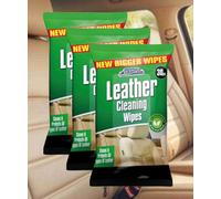 Car Pride 3X Leather Cleaning Wipes For Cars Leather Wet Wipes Cleans And Protects 30Pk
