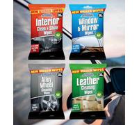 Car Pride Car Cleaning Wipes Interior & Exterior Set Dash Leather Window Wheel Wipe