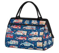 Car Print Travel Duffle Bag for Women Men Kids Boys Girls Weekend Overnight Bags 24 L Holdall Tote Cabin Bag for Sports Gym Yoga