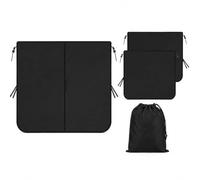 Car Privacy Curtains Set, Rear Seat Divider Curtain with 2 Rear Side Window Curtains and Storage Bag, Privacy Screen for Car Camping, SUV, Van, MPV and Pickup, Fits Many Vehicles