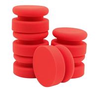 Car Professional Hand Polishing Sponge, SPTA 6 Pieces Car Foam Applicator Pads, 6 Pieces Round Shape Side Press Hand Polishing Sponge Pads Kit for Waxing Polishing Colour Ceramic Glass Cleaning