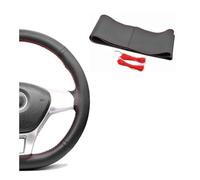 Car Protection Cover 37-38cm Protector Accessor Leather Car Steering Wheel Cover With Needles Thread DIY Braid Anti-Slip Cowhide Steer-Wheel Steering Wheel Cover(A)