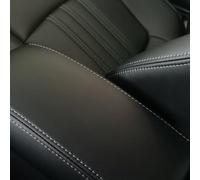 Car PU Leather Armrest Covers, For BYD SEAL U DM-i Center Console Box Anti-scratch Waterproof Auto Interior Protector Accessories,A/Black Black