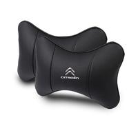 Car PU Leather Headrest, For Citroen ami AMI Xsara Picasso Berlingo C1 C2 C3 Aircross C4 Neck Bone Pillow Support Cushion Breathable Comfortable none Odor Seat Accessories,A/black
