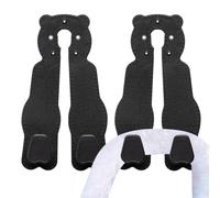 Car Purse Hook - 2 Piece Bear Shaped PVC Metal Seat Hanger | Universal Headrest Wallet Bag Hook | Backrest Organisers Storage Hooks for Handbag | Soft Rubber Coat Hooks 90g