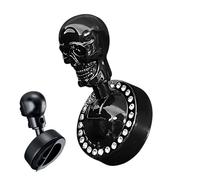 Car Push Button Gothic Skull Metal Button - Motorcycle Starter Toggle Upgrade, Decorative, Robust Ignition Control Accessories for Trucks, Motorhomes, Boats