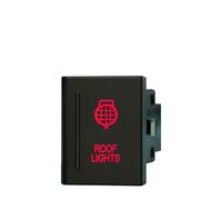 Car Push Button Switches 12V 3A Push Button Switch Red Led/ON OFF Spot Rear Reverse Lights Beacon Fit For VW AMAROK Fit For Volkswagen OEM Replacement(Roof lights-L)