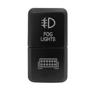 Car Push Button Switches 12V Dual Push Button Switch Green/Blue Led Light Bar With Cable Fit For Toyota Bus 4Runner Hilux Fit For RAV4 Prado(Fog led light bar)