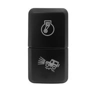 Car Push Button Switches 12V Dual Push Button Switch Green/Blue Led Light Bar With Cable Fit For Toyota Bus 4Runner Hilux Fit For RAV4 Prado(Air compressor-off)