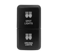 Car Push Button Switches 12V Dual Push Button Switch Green/Blue Led Light Bar With Cable Fit For Toyota Bus 4Runner Hilux Fit For RAV4 Prado(Spot driving lights)