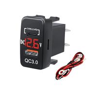 Car Push Button Switches 12V Dual Push Button Switch Green/Blue Led Light Bar With Cable Fit For Toyota Bus 4Runner Hilux Fit For RAV4 Prado(USB-Red)