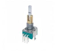 Car Push Button Switches 1pc Dual-Shaft Axis Encoder EC110701N2B With Button Switch 8Pins 30 Position Handle 25mm Aluminum Alloy Caps(1pc EC11EBB24C03)