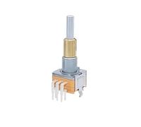 Car Push Button Switches 1pc Dual-Shaft Axis Encoder EC110701N2B With Button Switch 8Pins 30 Position Handle 25mm Aluminum Alloy Caps(1pc EC110701N2B)
