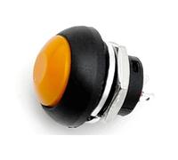 Car Push Button Switches 5/20/100PCS PBS-33B 2Pin Mini Switch 12mm 12V 1A Waterproof Momentary Push Button Switch Reset Locking(Orange Reset,100PCS)