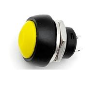 Car Push Button Switches 5/20/100PCS PBS-33B 2Pin Mini Switch 12mm 12V 1A Waterproof Momentary Push Button Switch Reset Locking(Yellow Reset,20PCS)