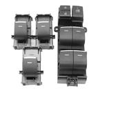 Car Push Button Switches LED Backlight Power Window Glass Lifter Control Button Switch For Toyota RAV4 For Sienna For Camry For Highlander For Yaris Cross HRQCTIM(1set RHD White)