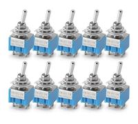 Car Push Button Switches momentary power switch 10Pcs 3/6Pins Miniature Toggle Switch ON-OFF-ON Mini Button Rocker Power Switch ON OFF MTS-102 103 202 203(6Pin ON-OFF-ON)
