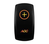 Car Push Button Switches momentary power switch 12V-24V Orange Led Rocker Switch Waterproof 20A Amber Light Fit For Car Boat ATV Camper Motorhome Auto Machine(ACC)