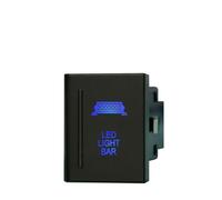 Car Push Button Switches Push Button Switch Blue Led/ON OFF Spot Rear Reverse Lights Beacon Fit For VW AMAROK Volkswagen Accessories Replacement power switch(Led light bar-L)