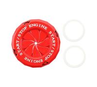 Car Push Start Button Cover,Aluminum Alloy Car Engine Start Stop Button Covers with 2 Backing Rubbers for Various Models