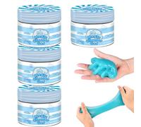 Car Putty for Cleaning Car Cleaning Gel 4pcs Sticky Scented Putty for Air Vent, Cup Holder & More, Portable Reusable Multi-Purpose Interior Cleaner for Keyboard, E