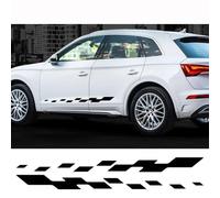 Car PVC Logo Side Skirt Stripe Decals Sticker DIY Both Sides Waterproof, for Audi Q5 FY 8R B9 B8 80A TFSI TDI Quattro 2018 2010