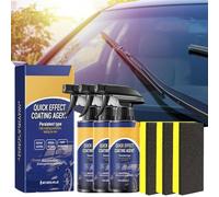 Car Quick-Acting Coating Agent Spray, Car Coating Spray, Waterless Wash Polish, Paint Protection and Glass Cleaner, Car Scratch Wax Polish Spray Waterless Wash, Oil Film Emulsion Glass Cleaner (3PCS)