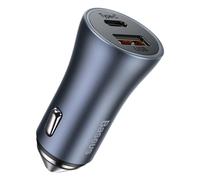 Car Quick Charger 40W 12-24V USB + USB C, Dark Gray, Baseus