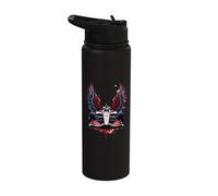 Car Race Indianapolis Driven by Wings Power Stainless Steel Insulated Water Bottle