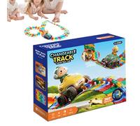Car Race Track Set - Roller Coaster Building Set - Ca.r Ra.ce Tra.ck, Flexible for Loops, Jumps, Ramps, Classic Long Roll Up R,ac Tr,ack, Slot C,ar Rac.e Tracks, Toddler Toy Car
