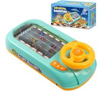 Car Racing Adventure Toy with Steering Wheel, Musical Racing Game with 200-Level Challenges, Sounds & Lights, Simulation Driving Experience