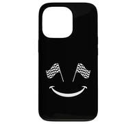 Car Racing Checkered Flag Racing Smile Automobile Race Case for iPhone 13 Pro