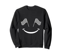 Car Racing Checkered Flag Racing Smile Automobile Race Sweatshirt