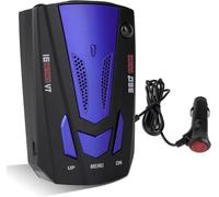 Car Radar Detector, Upgraded Speed Dectector Driving Aids for City Road and Highway, Directional System Real Time Voice Alert Speed, Built-in GPS, LED Display(Blue)
