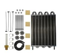 Car radiator Engine Oil Cooler Universal Aluminum Remote Auto-Rear-Differential Cooling System Car With Condenser4 Row 6 Row 8 Row(Black (8Row))