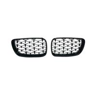 Car Radiator Grille Car Front Kidney Diamond Grille Racing Grill Silver Grilles Accessories For BMW 2 Series F22 F23 F87 M2 2014-2017 2018 2019 Front Grill(Black)