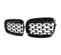 car Radiator Grilles Compatible With For X5 X6 E70 E71 E72 2007 2008 2009 2010 2011 2012 2013 Car Diamond Grills Front Kidney Grill Chrome Mesh Grille Accessories