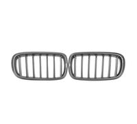 car Radiator Grilles Compatible With For X5M F85 X6M F86 2015 2016 2017 Front Bumper Kidney Grilles Car Front Radiator Grille OEM：51117294485 51117294486(Matte Black,Single)