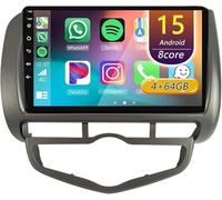Car Radio 9 Inch Touch Screen Stereo for Honda Jazz City 2002-2007, Wireless Apple Carplay Android Auto, GPS Navigation Built-in WiFi, B 4-core (4 GB 64 GB), B 4-core (4 GB 64 GB)