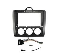 Car Radio Bezel Double DIN 9" Android Car Stereo Dash Kit For For Focus MK2 MK3 For S-MAX 2004-2014 Radio Mount Panel(Black MT Cable)