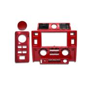 Car Radio Bezel Double DIN Stereo Double 2 Din Dash Kit Dashboard Center Console For Land For Rover For Defender(Red)