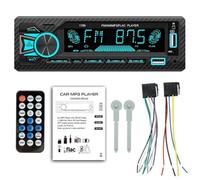 Car Radio Bluetooth 5.1, Single Din Car Stereo with 7 Colorful Lights, Hands-Free Calling, FM/AM Radio | Support USB, AUX, TF Card, MP3 Media Player, WMA, WAV