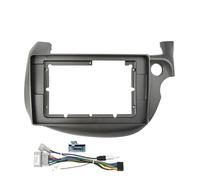 CAR Radio Dash Frame For Fit For Jazz 2008-2013 10 Inch Car Autoradio 2 Din Double Din DVD Frame Fascia Panel Dash Mount Installation Car Radio Fascia Panel(Right-gray-cord)